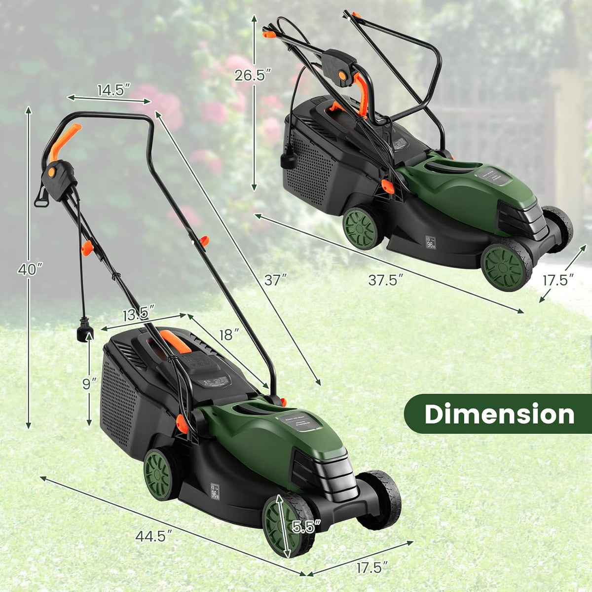 Electric Lawn Mower with Grass Collection Box X64121