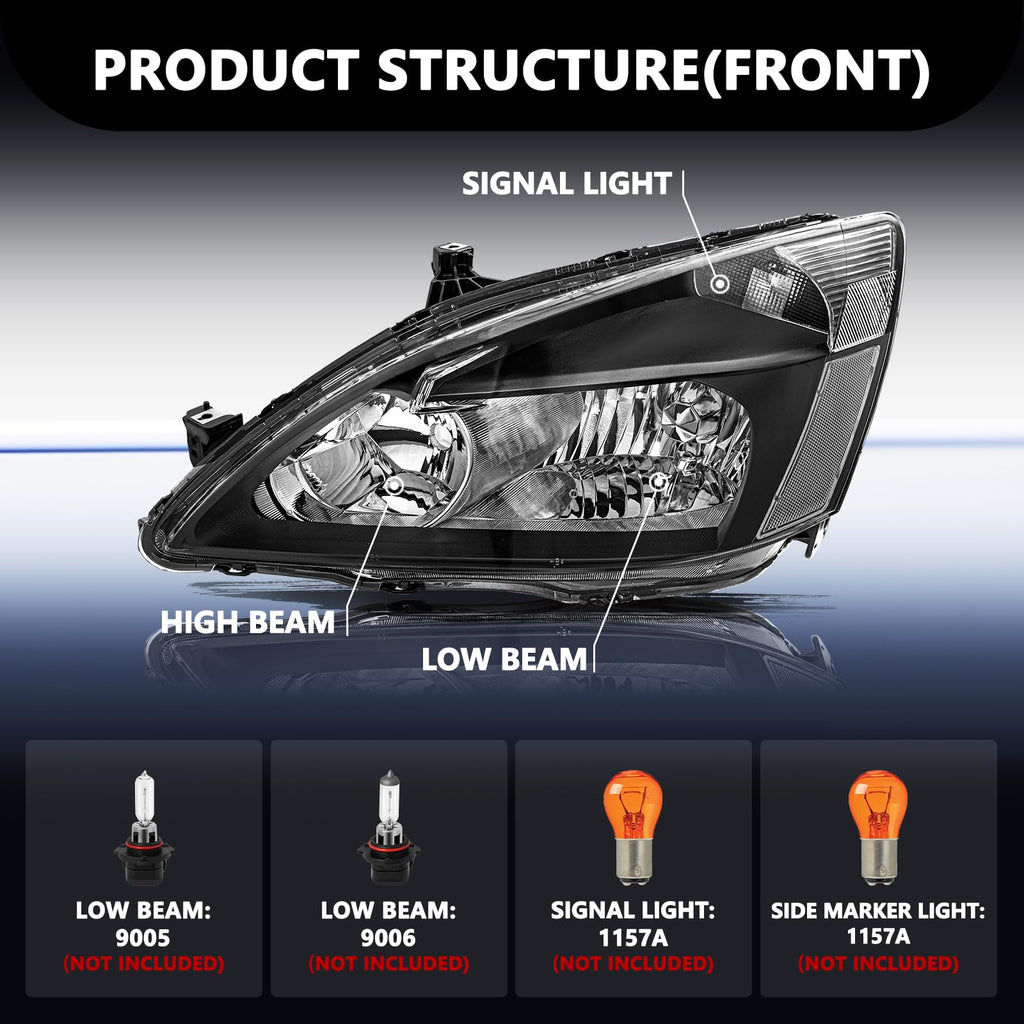 Black Clear Headlight Assembly G327301
