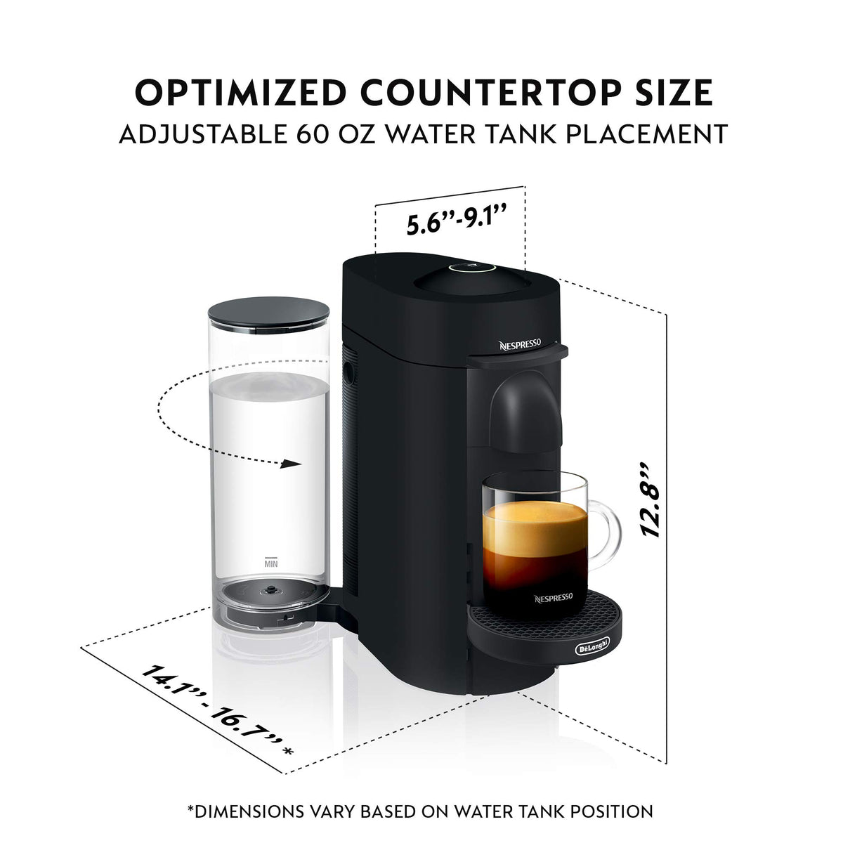 Matte Black Coffee and Espresso Maker I39314
