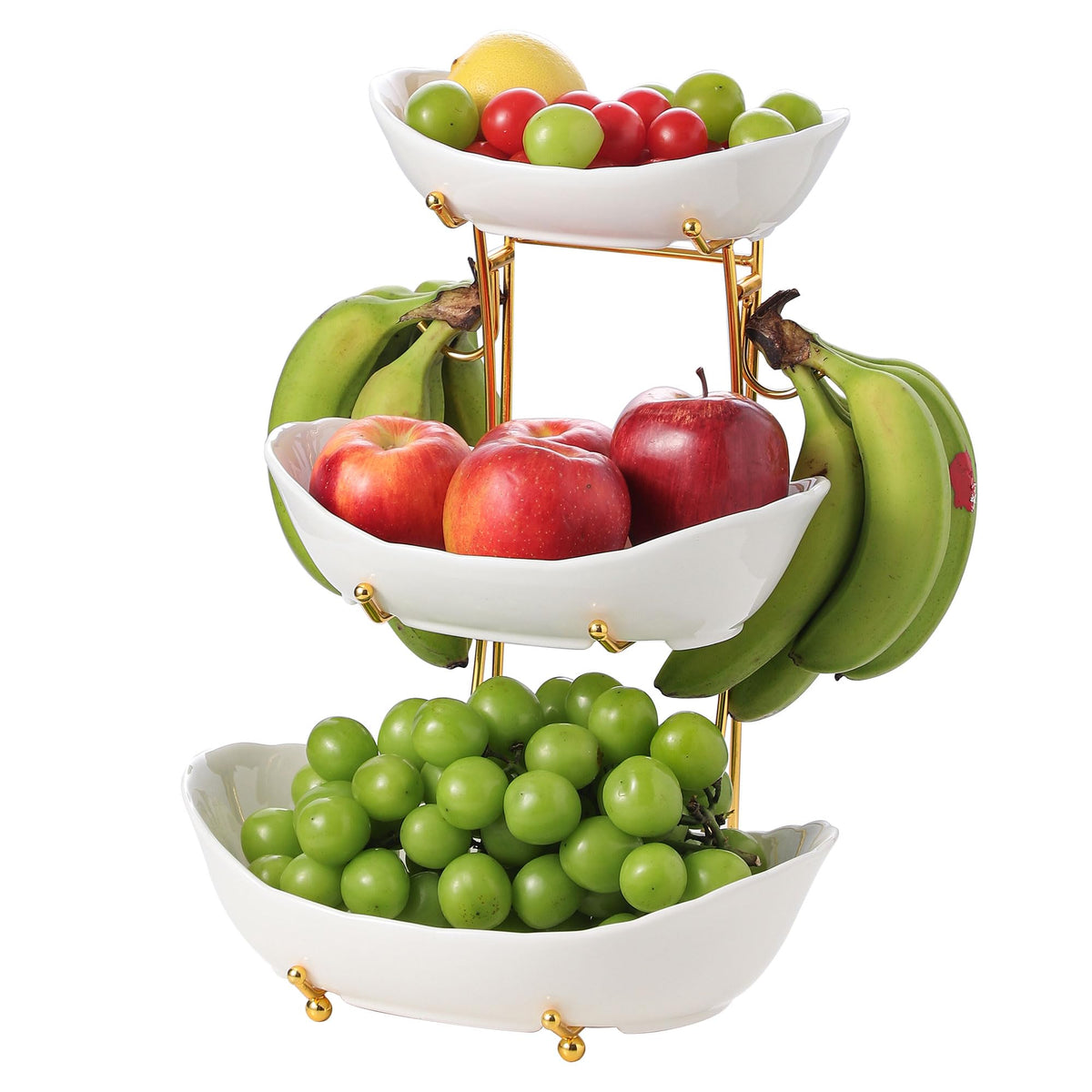 3-Tier Ceramic Serving Bowl Set with Stand M607555