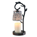 Black & White Printed Shade Dimmable Candle Warmer Lamp J55857