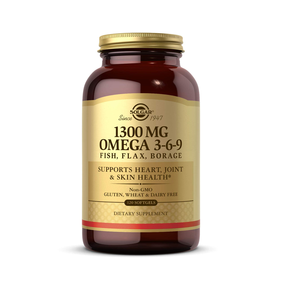 1300 mg Omega 3-6-9 120 Softgels Fish Oil Supplement L79989