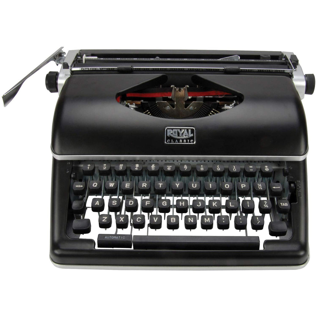 Black Manual Retro Typewriter Q6974