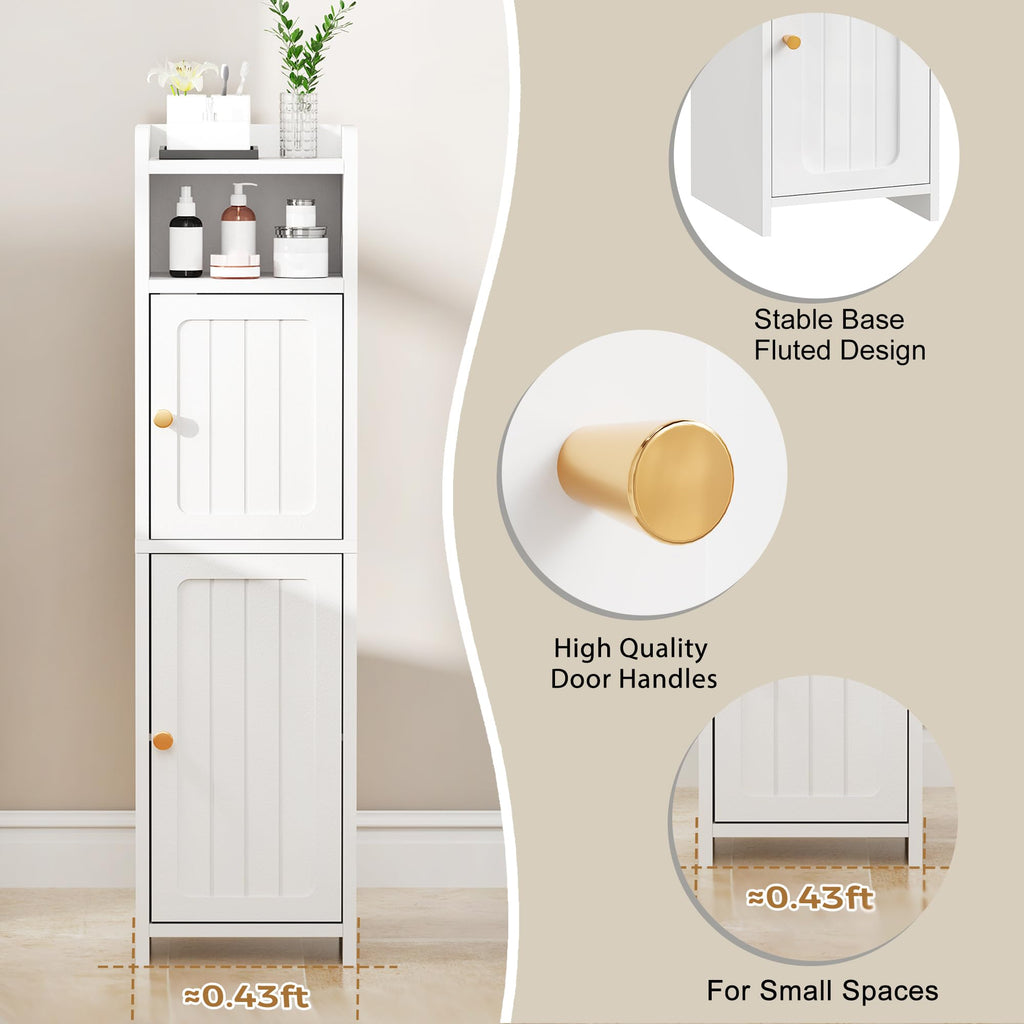 Small 2 Doors Narrow Bathroom Storage Cabinet S85674
