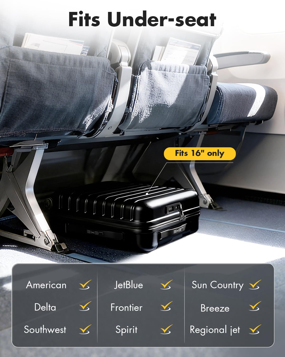 16 Inch Underseat Carry On Luggage B299