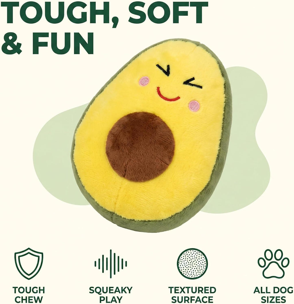 Yellow Soft Plush Avocado Dog Chew Toy M718