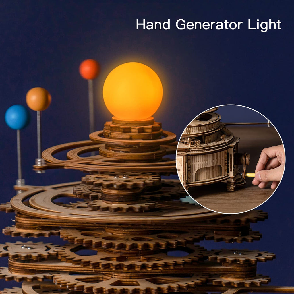 3D Wooden Puzzle Mechanical Building Set 8 Orbiting Planets C958