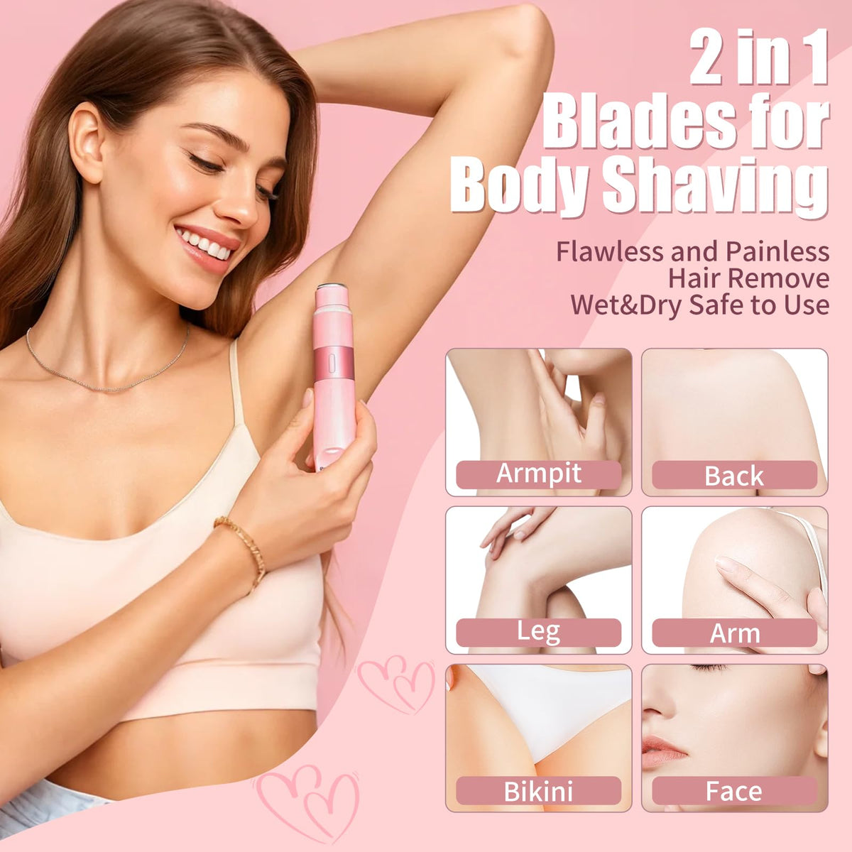 Pink 2 in 1 Bikini Trimmer Z90516
