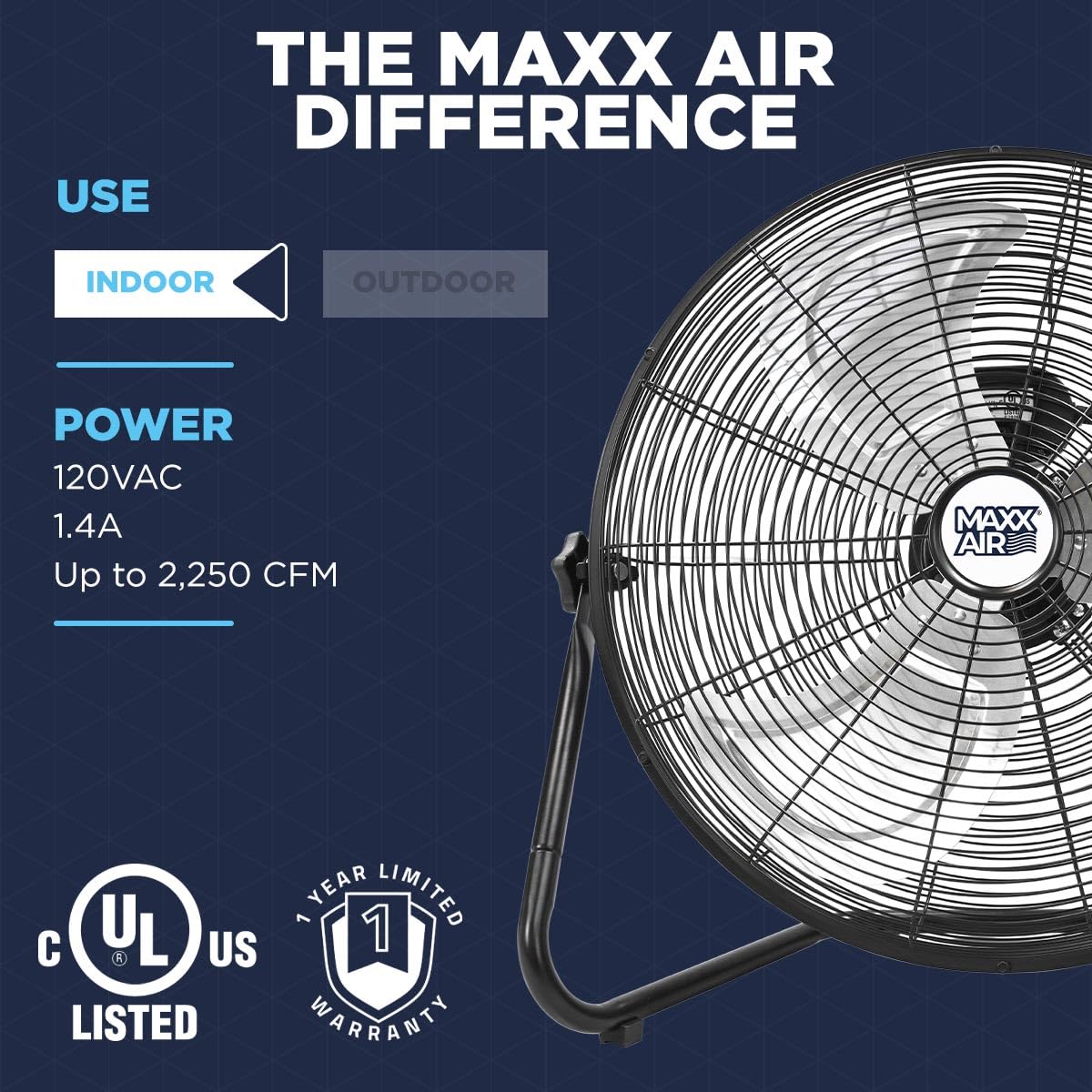 20 Inch 3-Speed High Velocity Wall Fan E23315