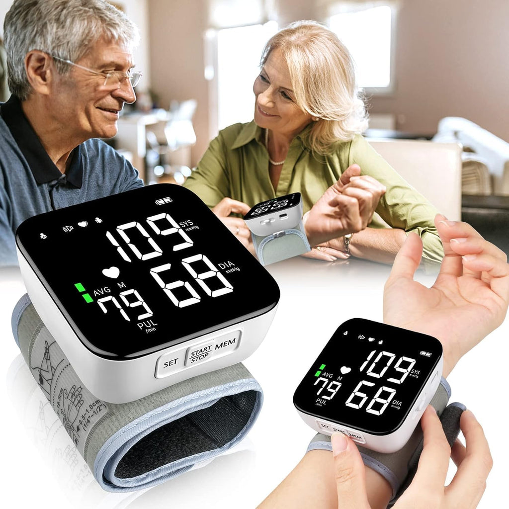 Wrist Blood Pressure Monitor with 90X2 Readings Memory I27592