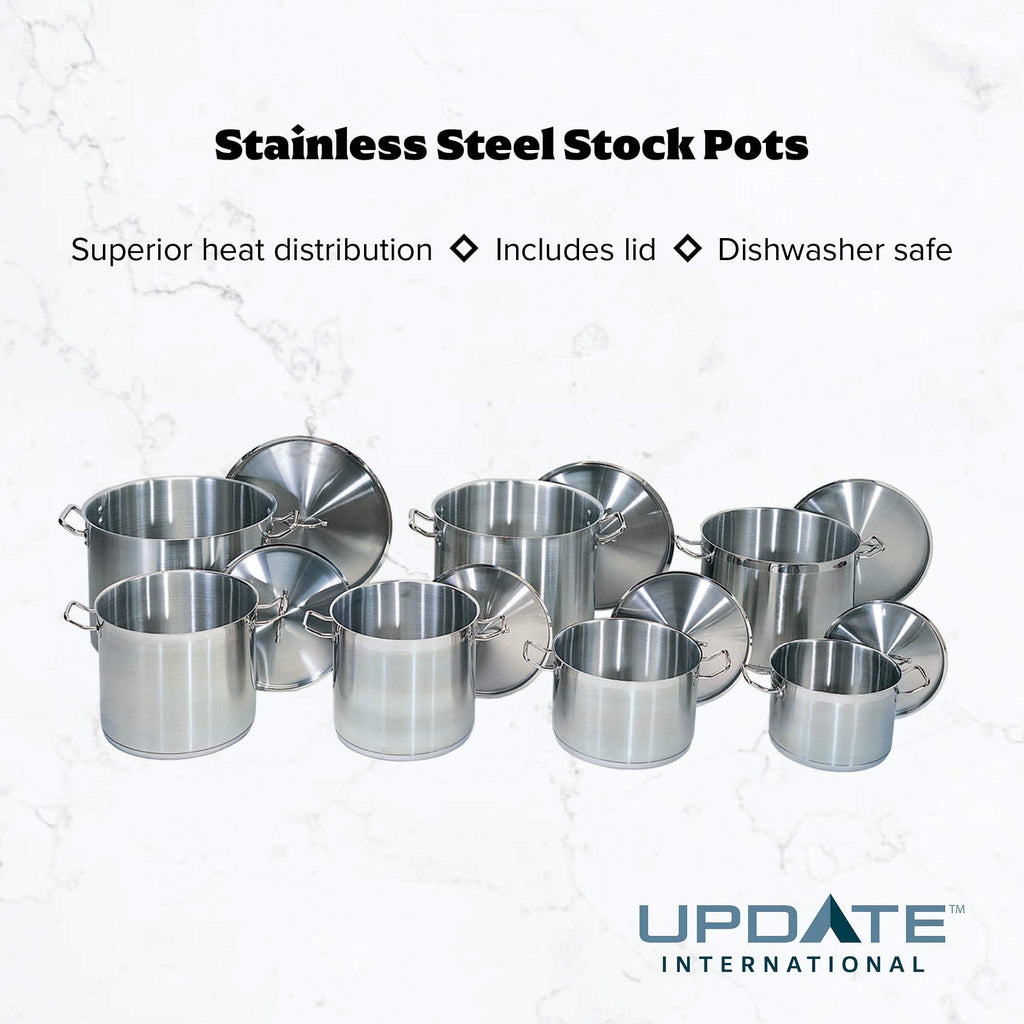 40 Qt Stainless Steel Stock Pot with Cover B807