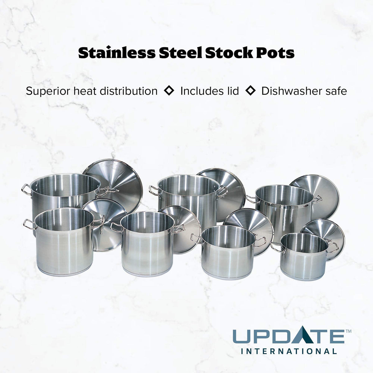 40 Qt Stainless Steel Stock Pot with Cover B807