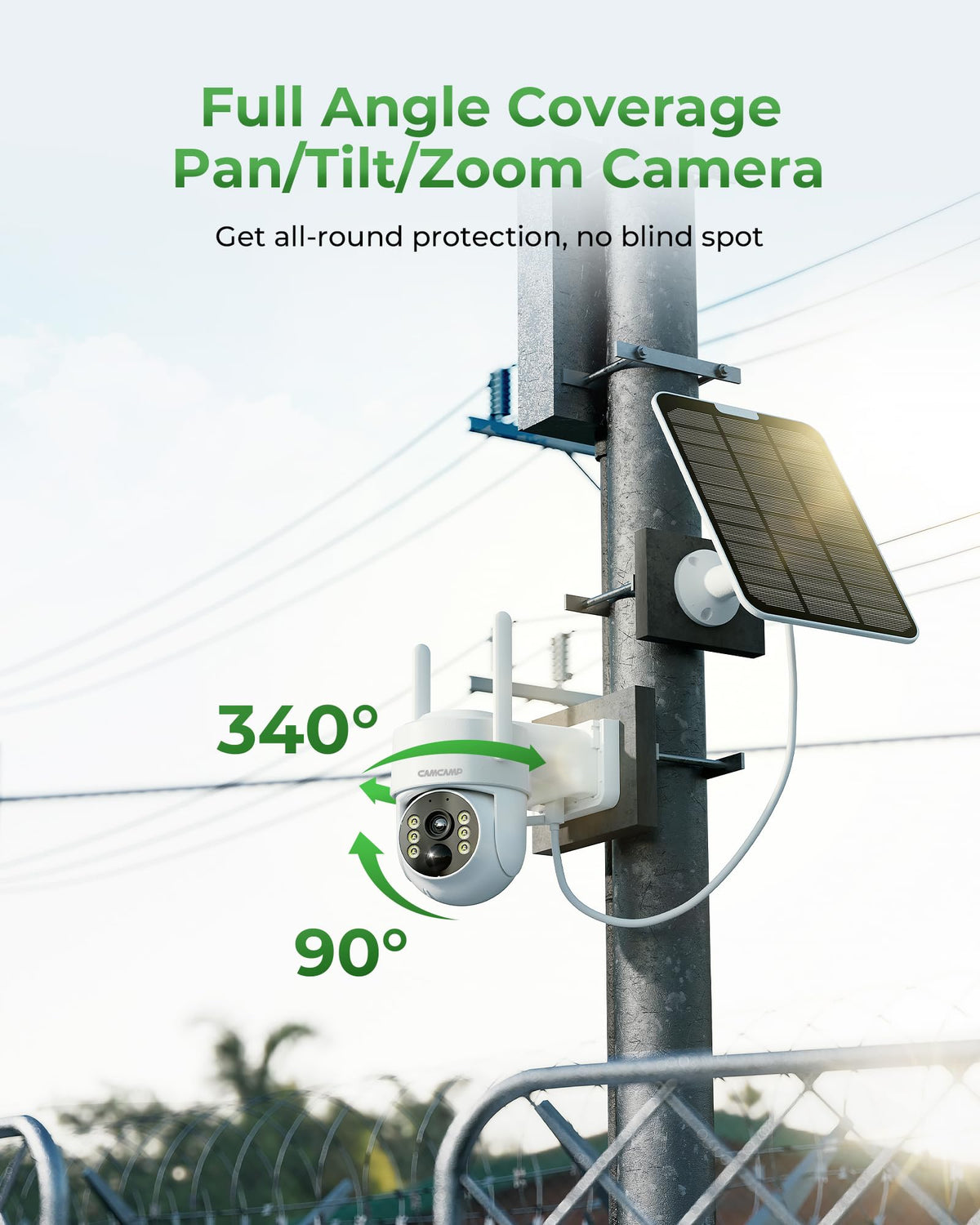 Solar Security Cameras Wireless Outdoor with 10" Monitor S1847