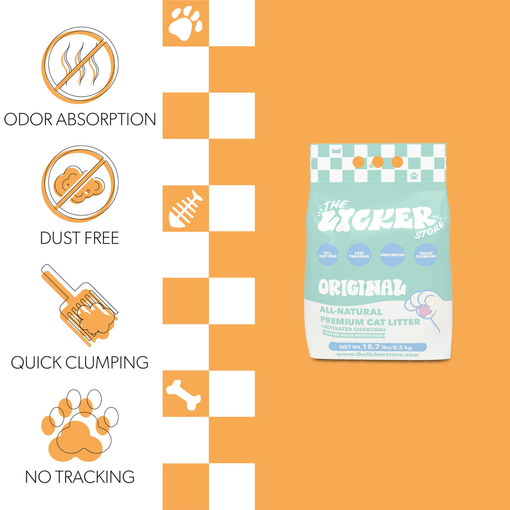 Unscented Clumping Bentonite Clay Cat Litter Set of 2 F22526