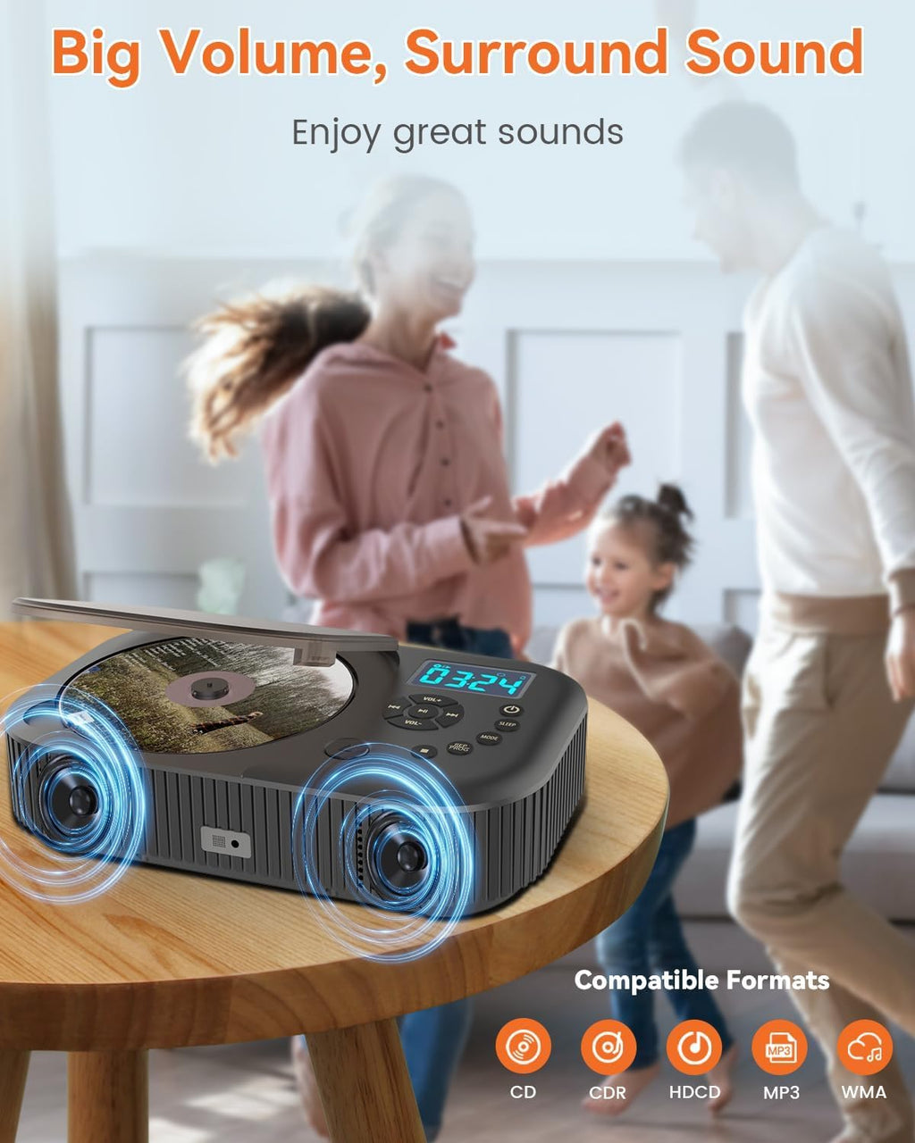 Portable Dual Stereo CD Player Black M738