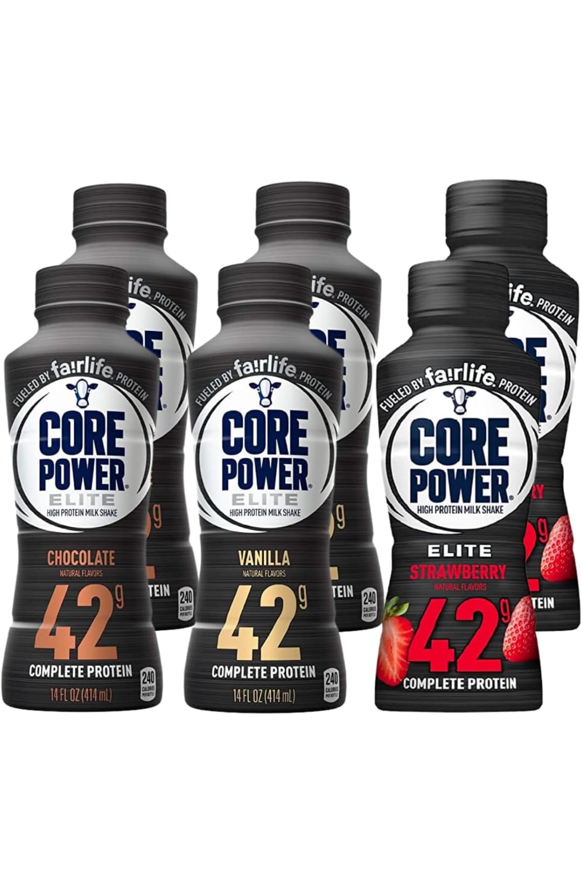 High Protein Milk Shake 42g Pack of 12 3 Flavor Chocolate Vanilla Strawberry G819905