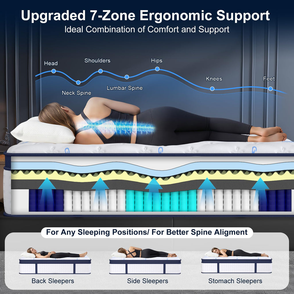 14 Inch Full Hybrid Mattress with Cooling Gel Memory Foam O25836