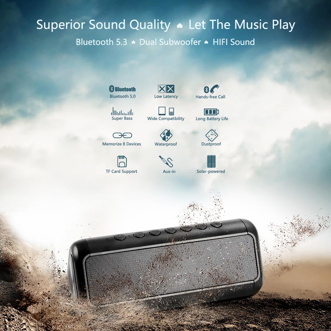 Portable Wireless Bluetooth Speaker with 50H Playtime L6806