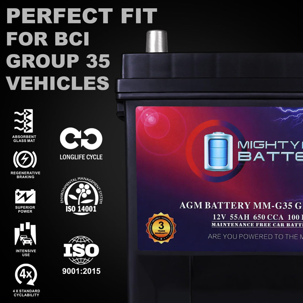 12V 55Ah AGM Replacement Battery V84401