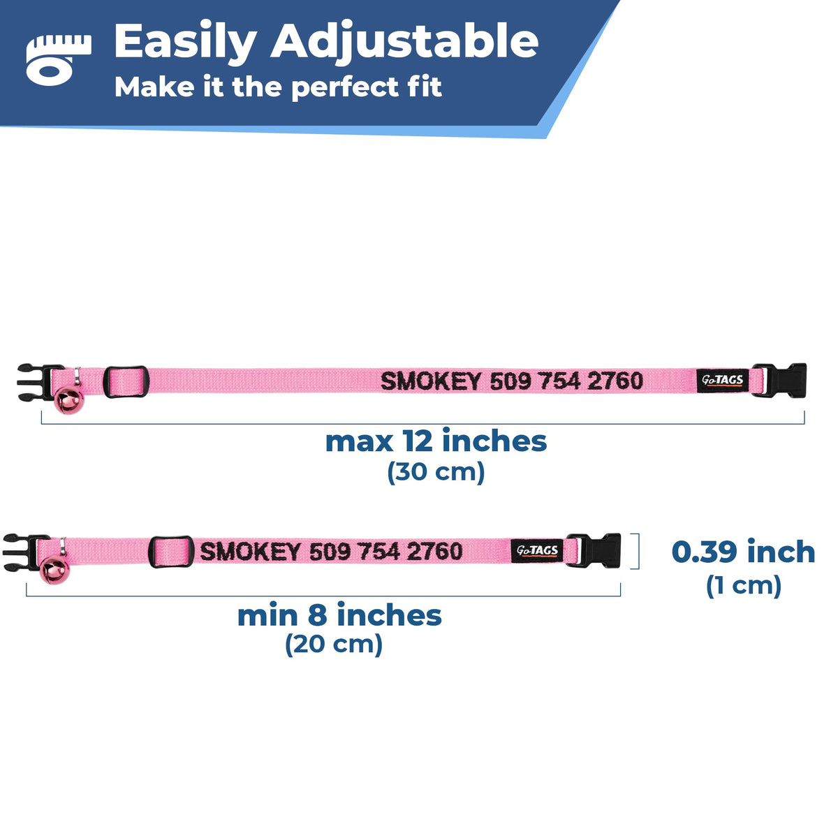 Personalized Cat Collars with Breakaway Safety Release Buckle P906