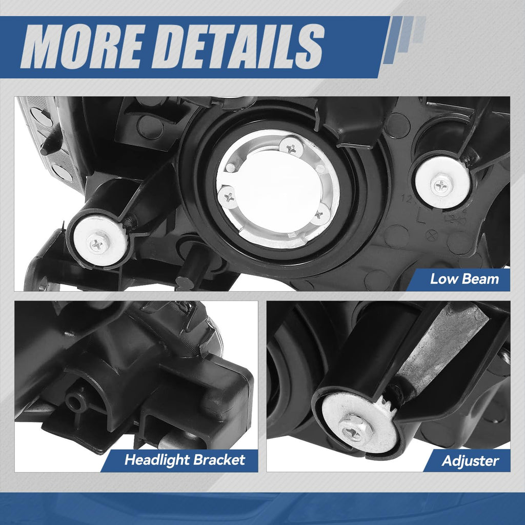 Black Housing Amber Corner Headlights Assembly D849