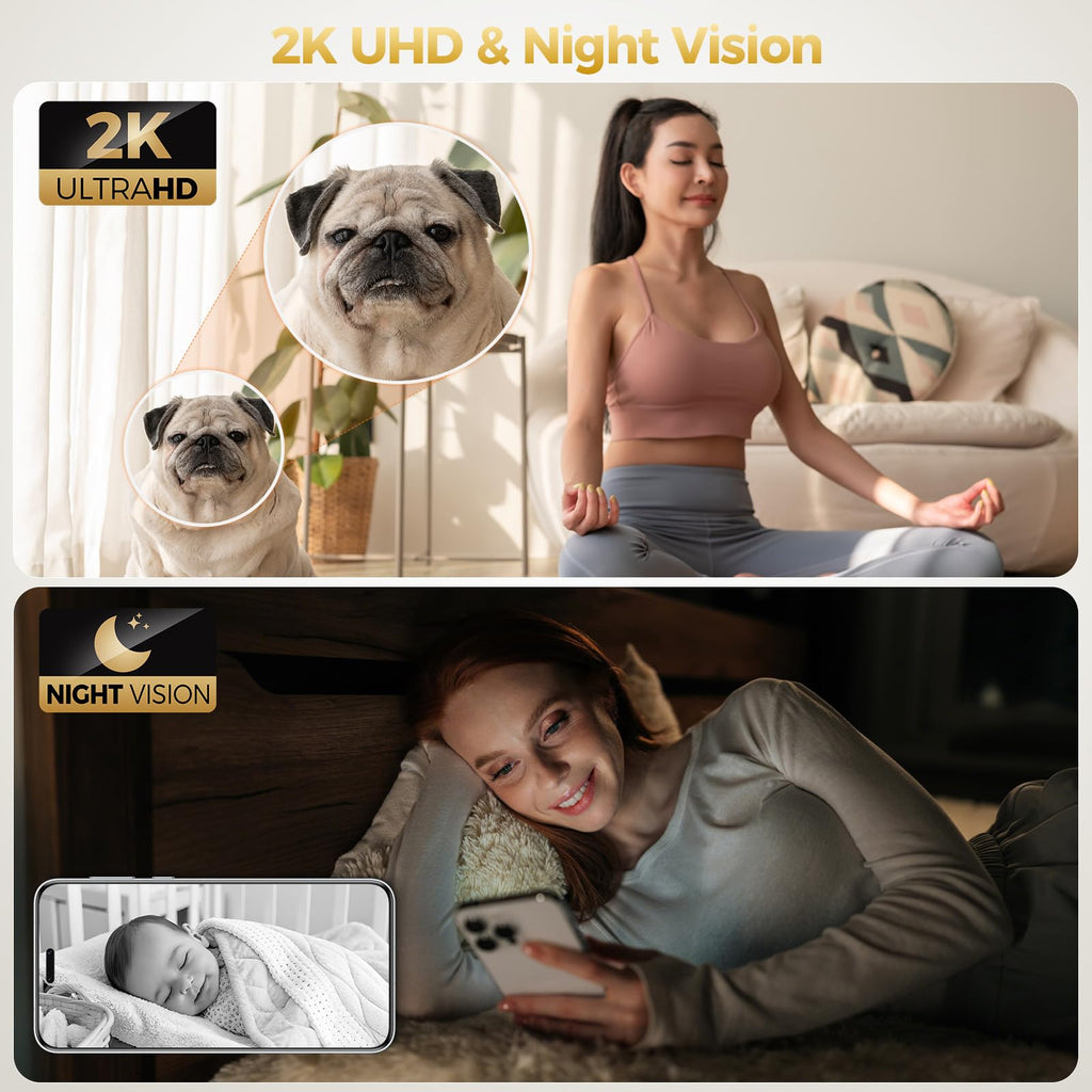 2K Indoor Security Camera 4-Pack with Night Vision U543