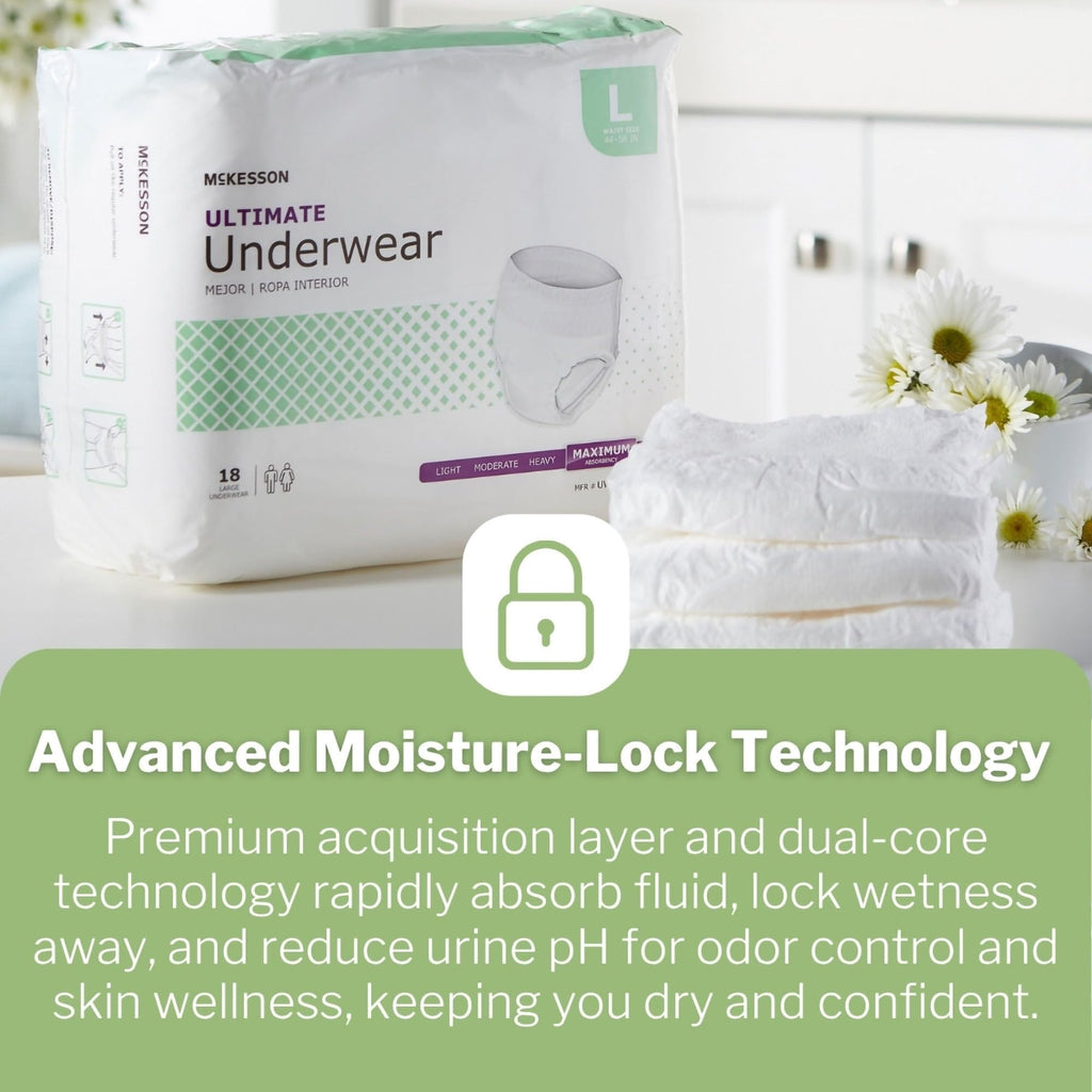 Adult Incontinence Underwear, Large, 72 ct L220742