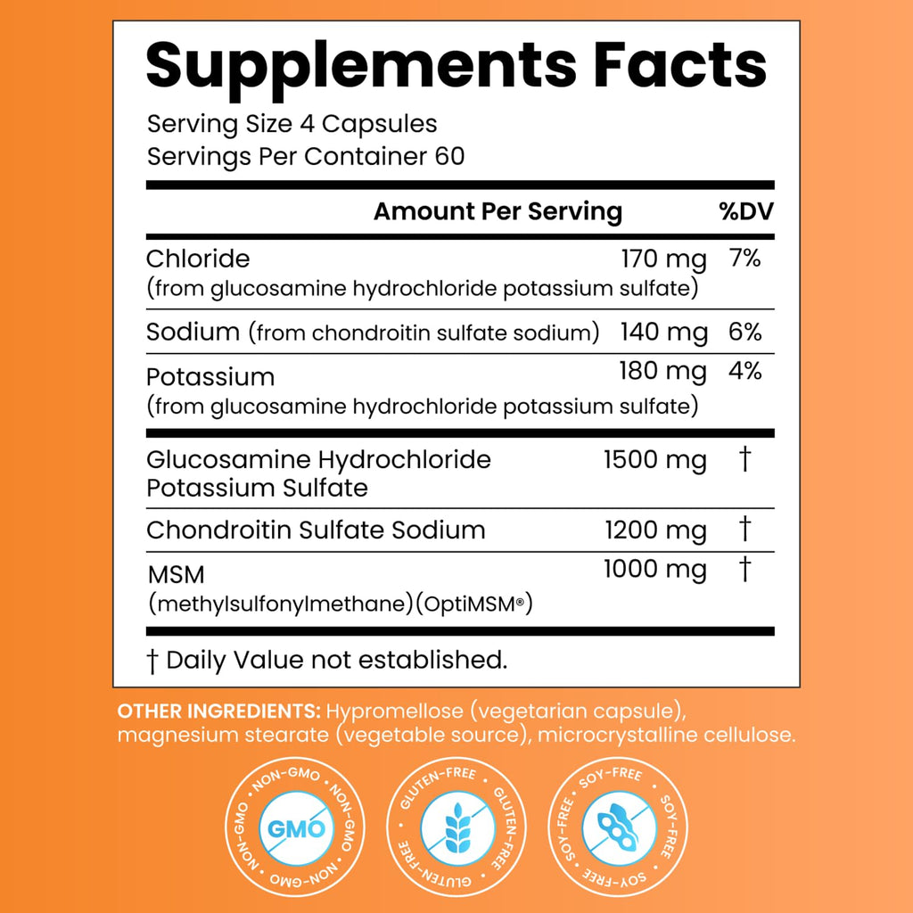 Glucosamine Chondroitin MSM 240 Capsules R843725