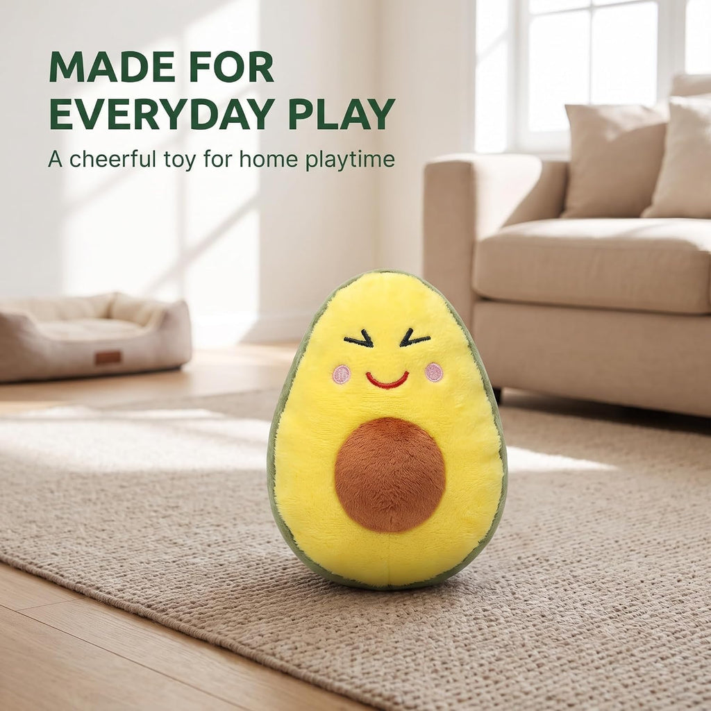 Yellow Soft Plush Avocado Dog Chew Toy M718