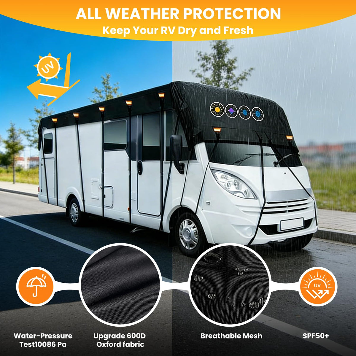 600D Waterproof RV Roof Cover G6254