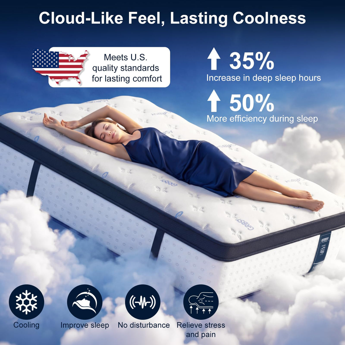 14 Inch Full Hybrid Mattress with Cooling Gel Memory Foam O25836