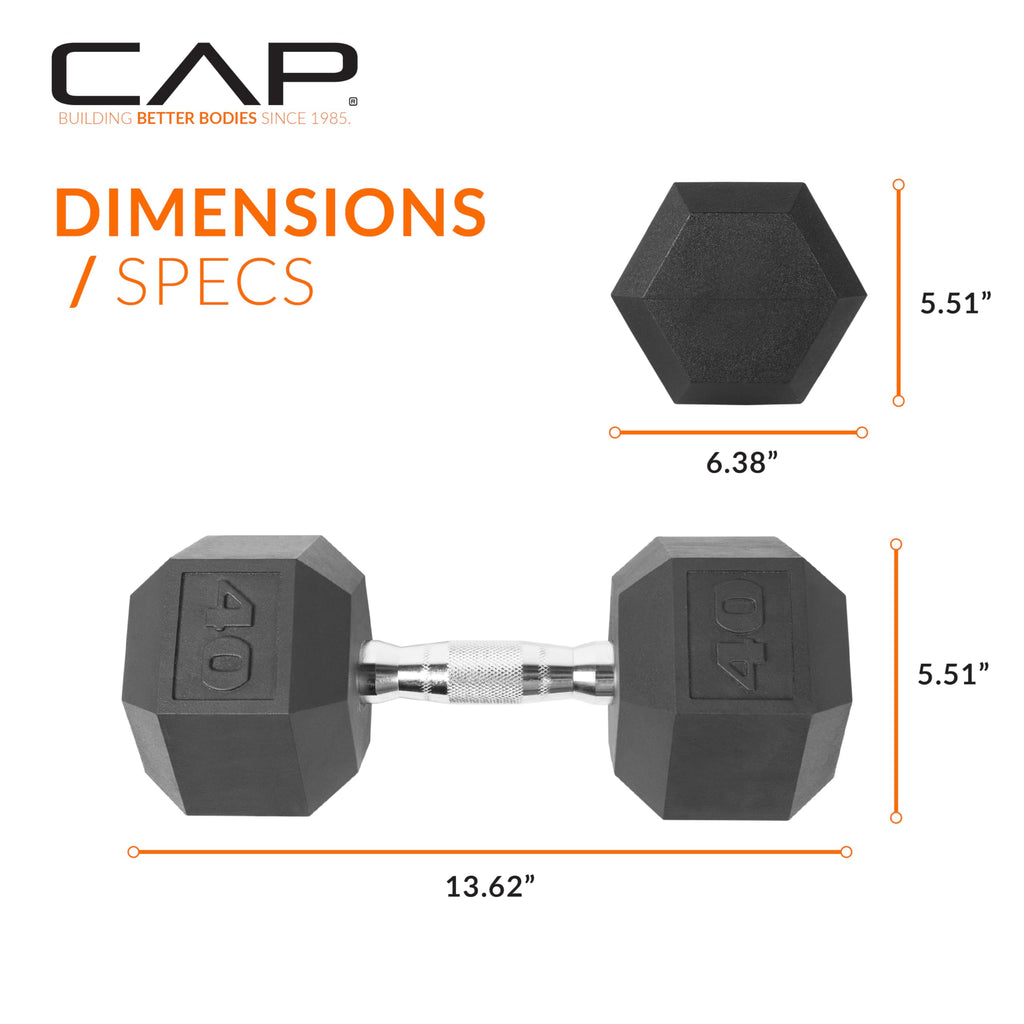 Rubber Coated Hex Dumbbell N671082