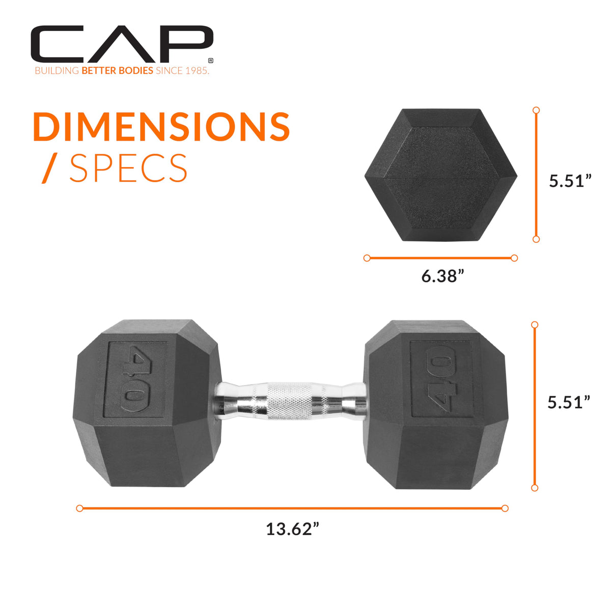 Rubber Coated Hex Dumbbell N671082