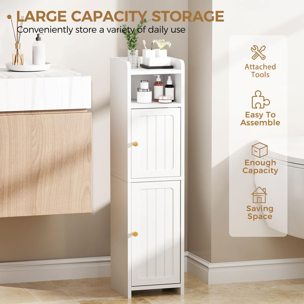 Small 2 Doors Narrow Bathroom Storage Cabinet S85674