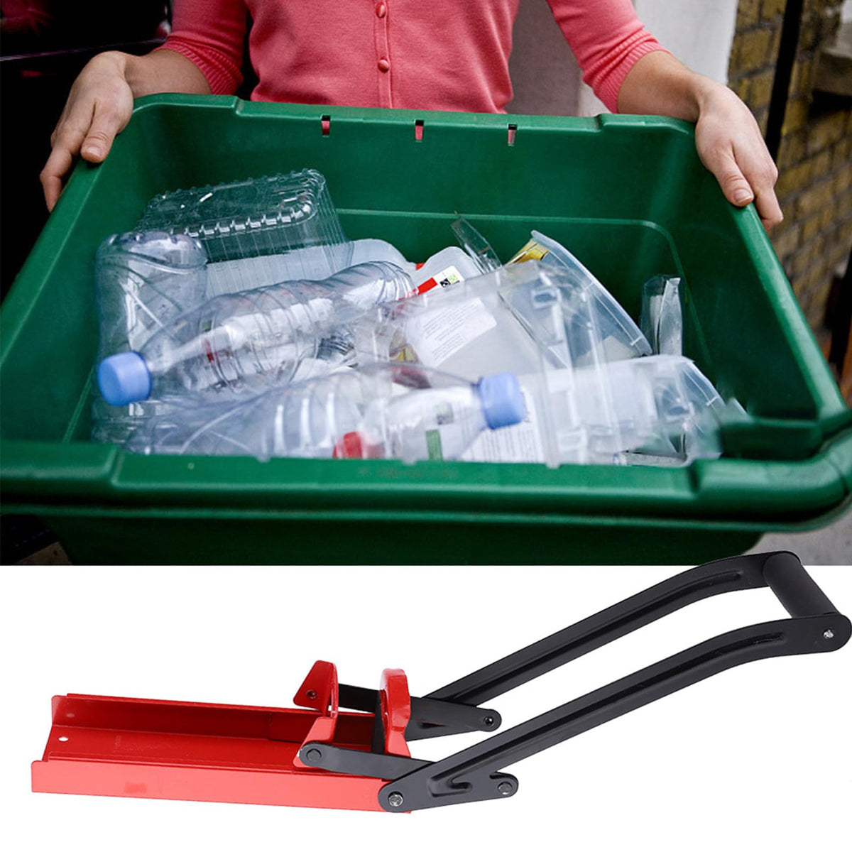 500ML Red Steel Can Crusher with Opener F6002