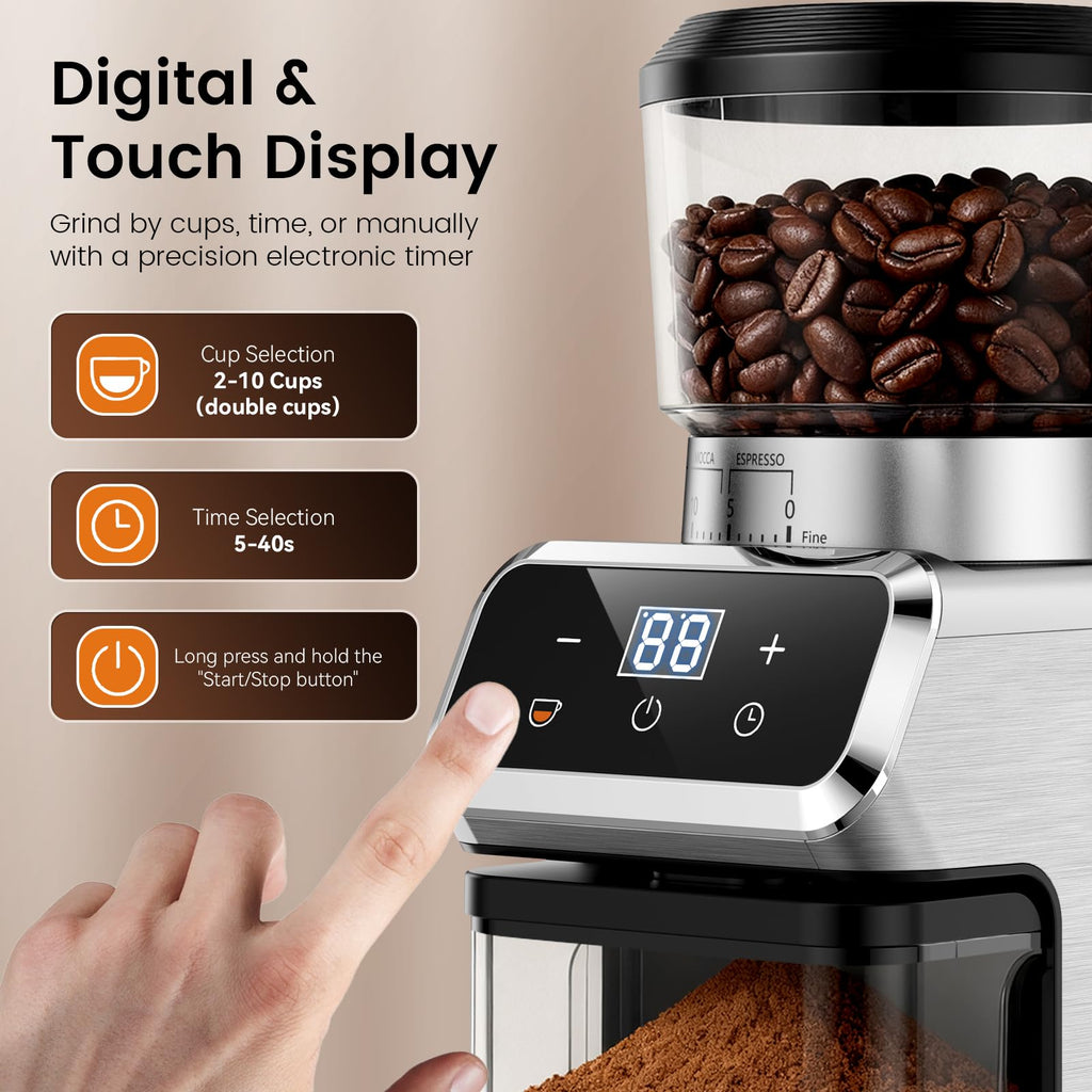Electric Burr Coffee Grinder, 30 Settings J5779