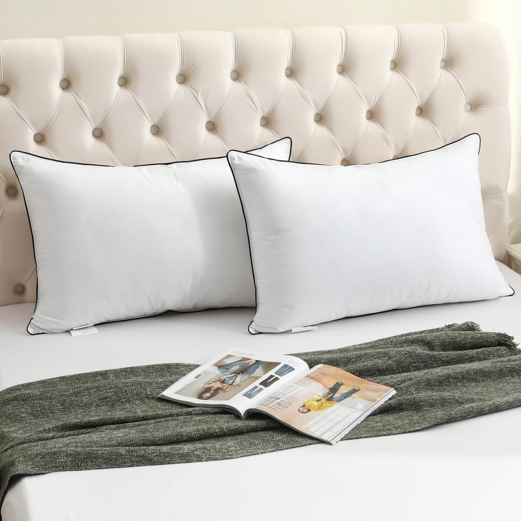 King Size Goose Feather Down Pillows Set of 2 G935