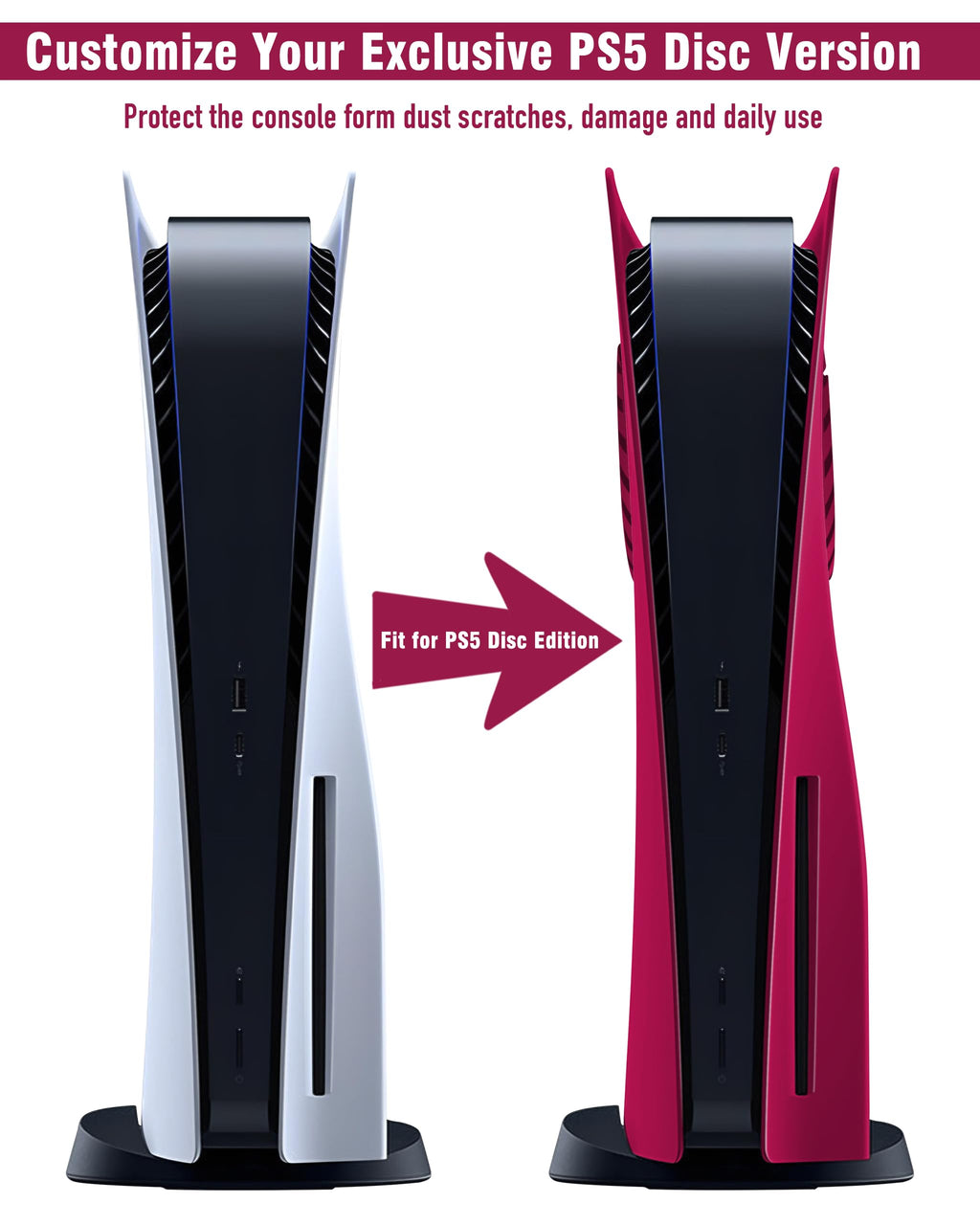 Cosmic Red Vented Faceplate for PS5 Disc Edition B88847