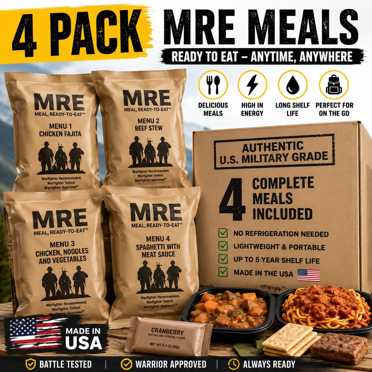 Ready-to-Eat Emergency Meals 2-Pack J427