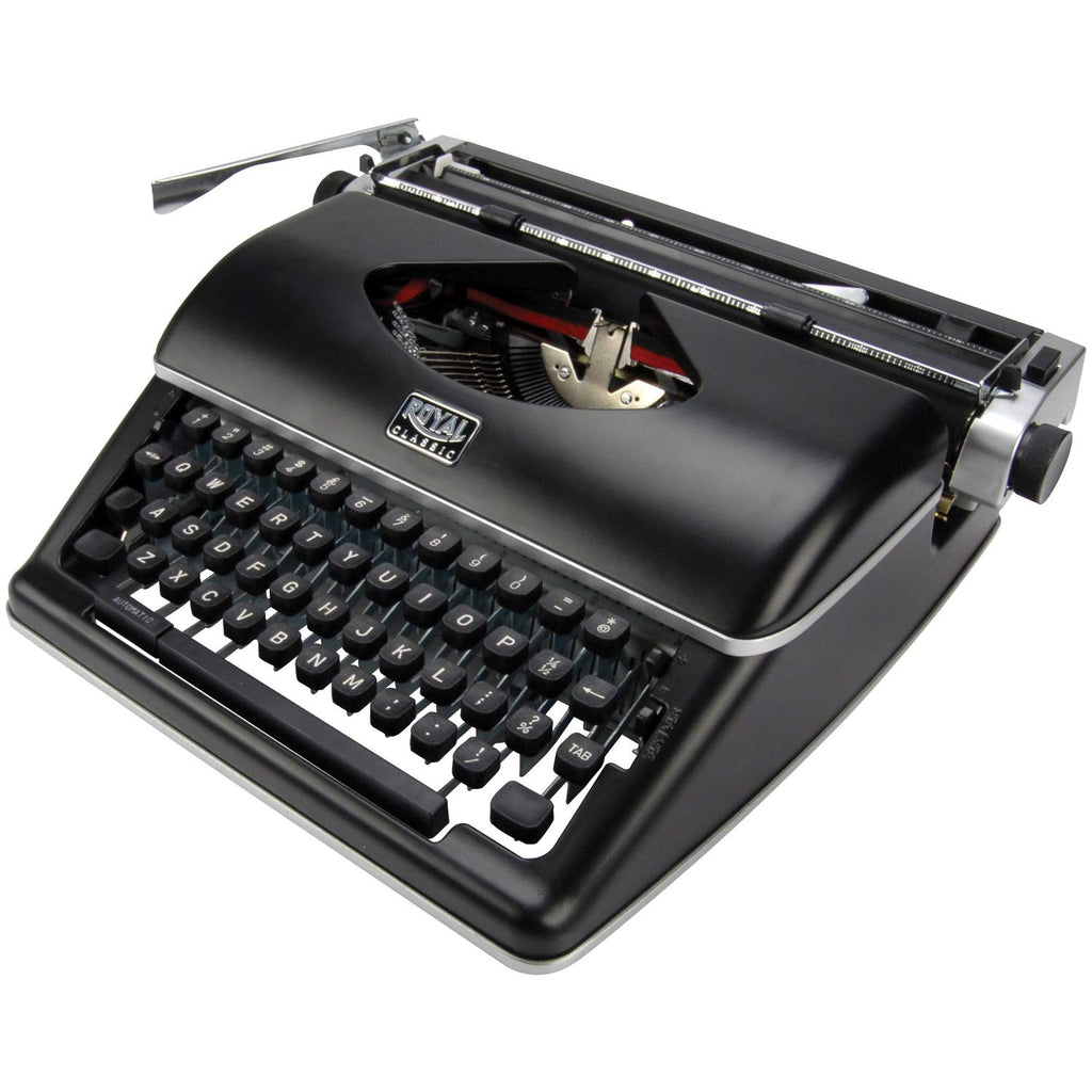 Black Manual Retro Typewriter Q6974