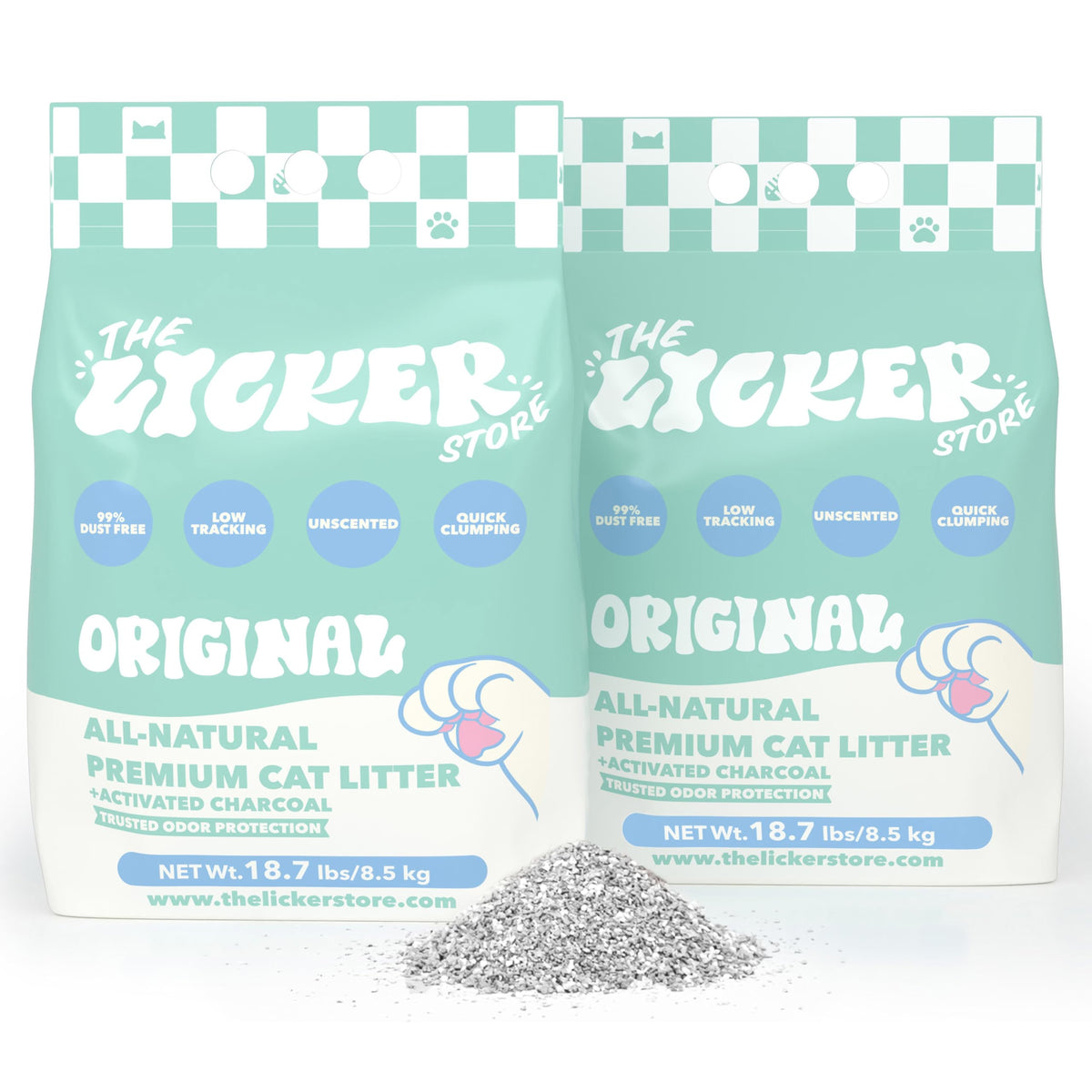 Unscented Clumping Bentonite Clay Cat Litter Set of 2 F22526