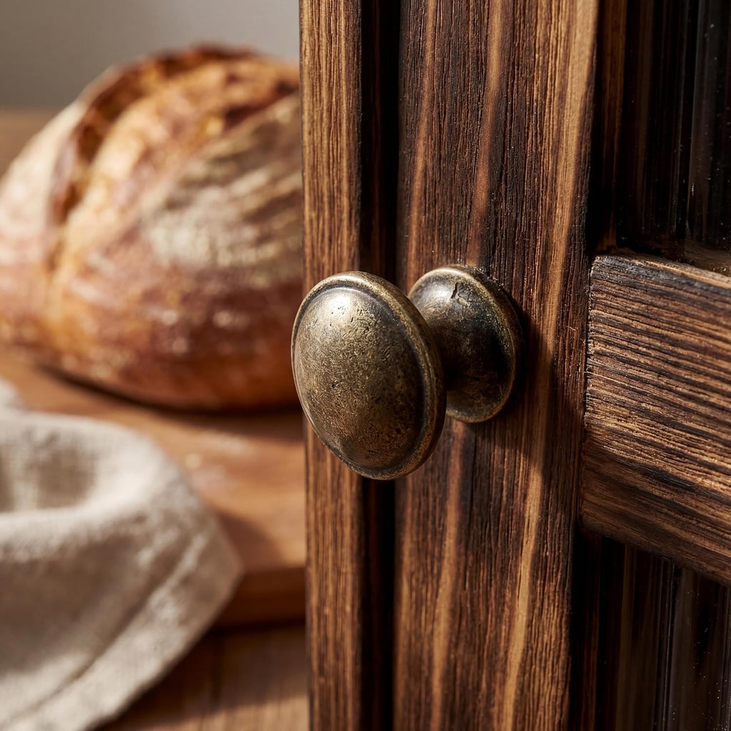 Wooden Bread Box with Glass Doors K3999