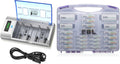 Universal Smart Battery Charger with 12 AA and 8 AAA Batteries B129