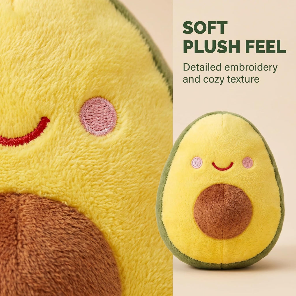 Yellow Soft Plush Avocado Dog Chew Toy M718