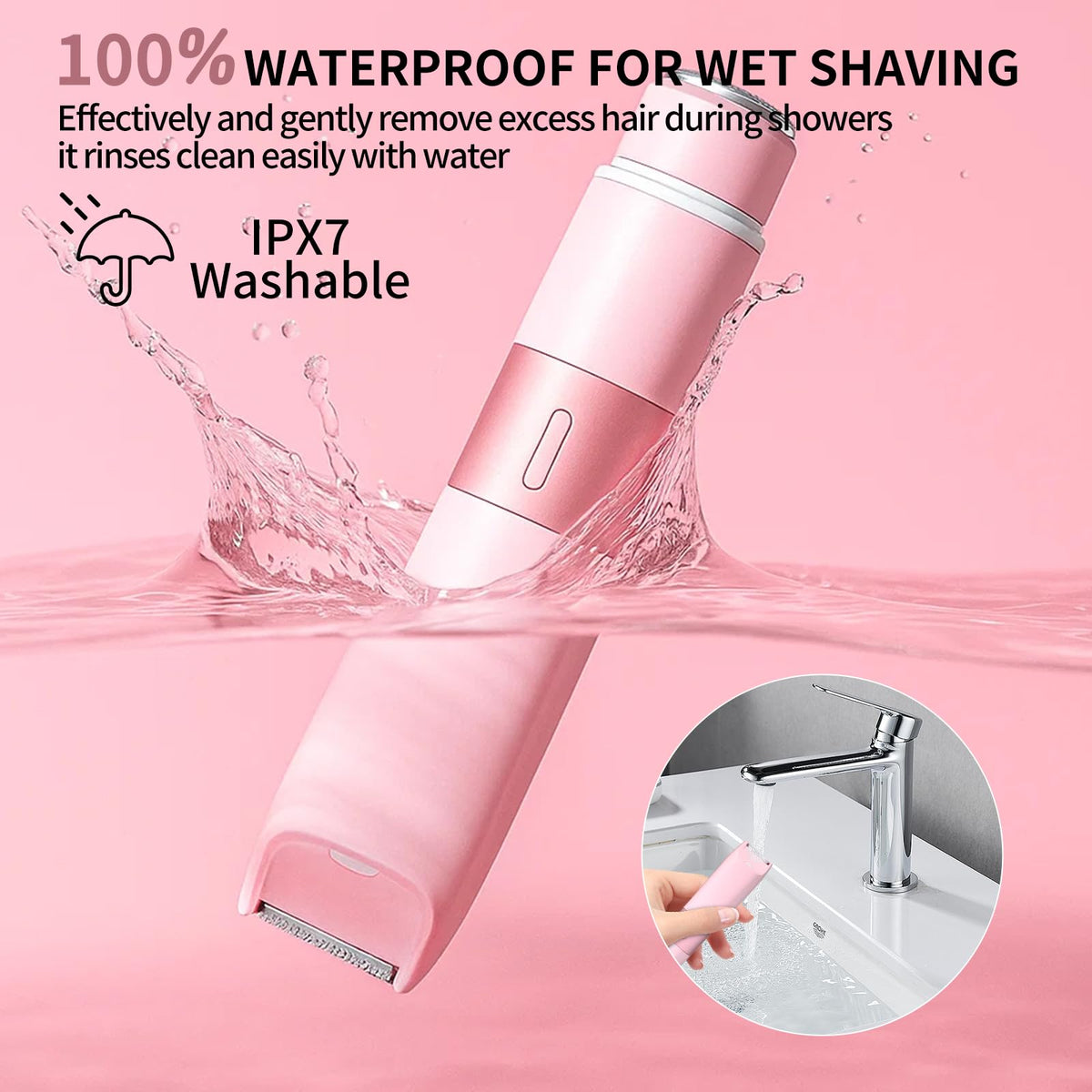 Pink 2 in 1 Bikini Trimmer Z90516