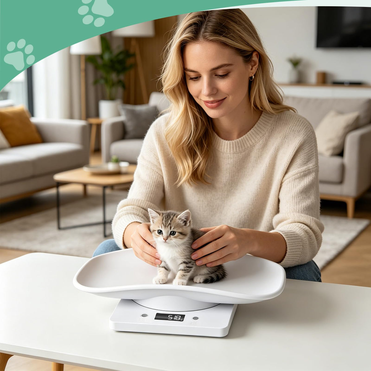 Digital Pet Scale, Max 33lb, 11.4 inch W828658