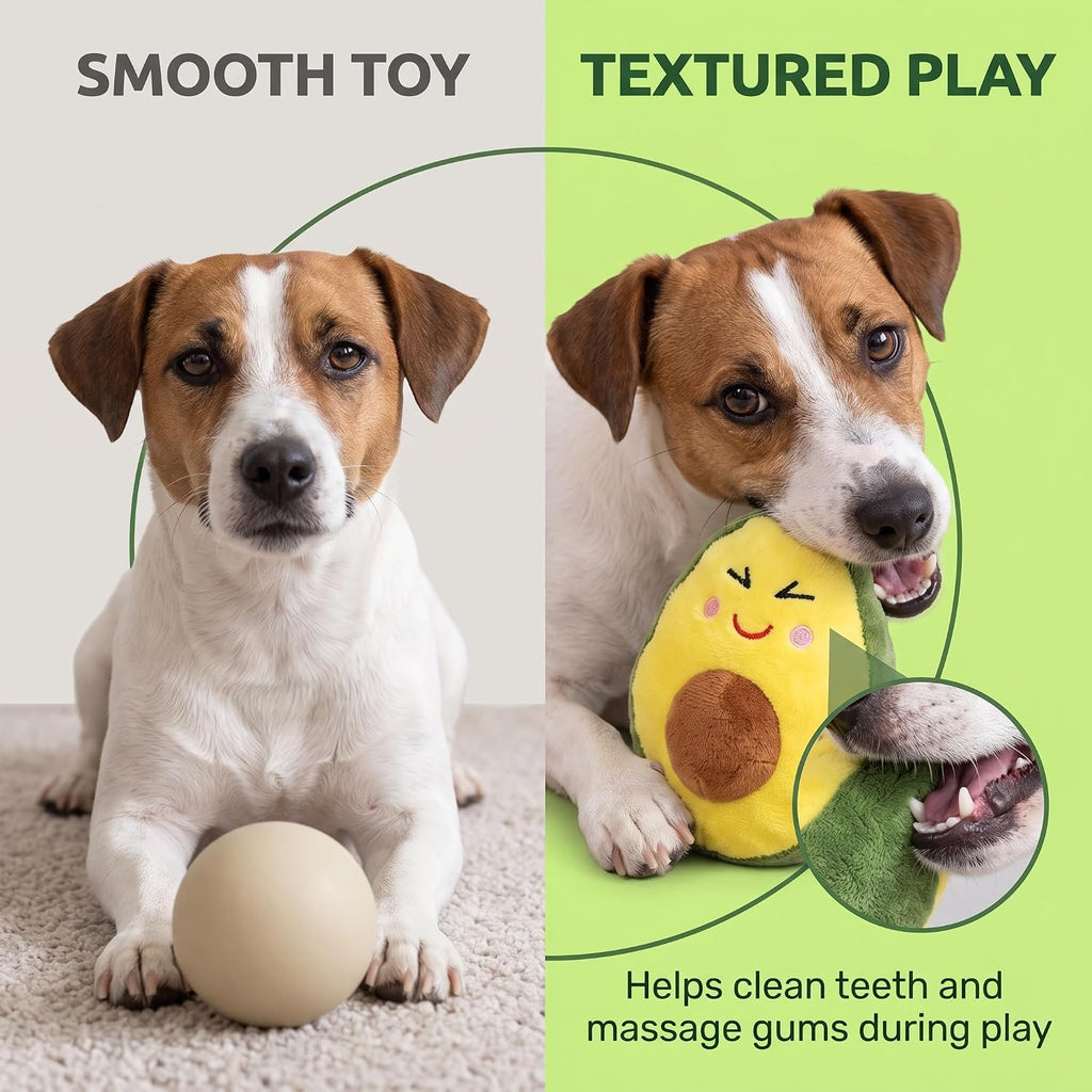 Yellow Soft Plush Avocado Dog Chew Toy M718