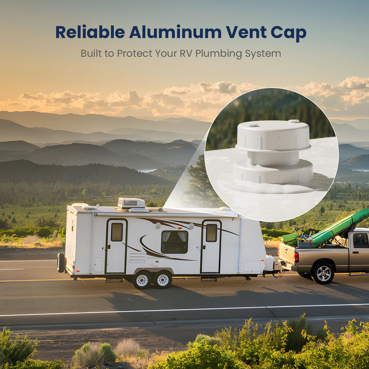 Aluminum RV Sewer Vent Cap R8918
