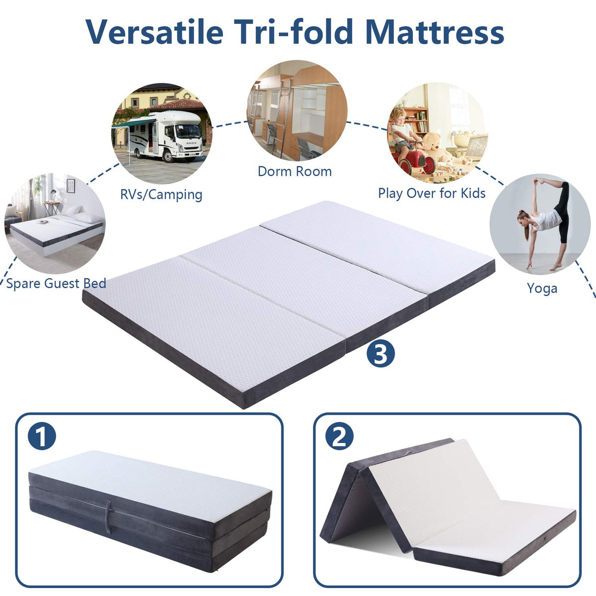 4 Inches Folding Foam Mat A14548