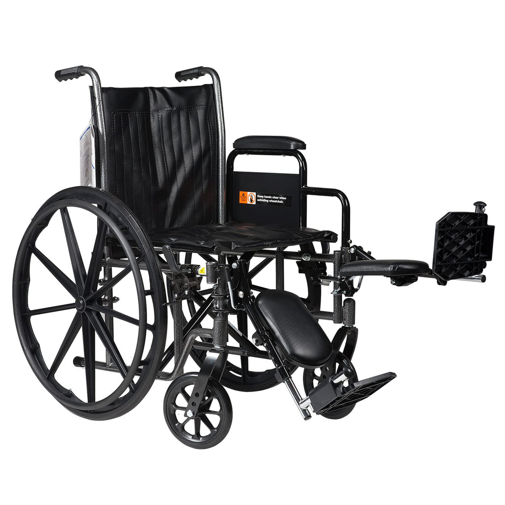 Silver 16 x 16 Wheelchair with Detachable Desk Arms and Elevating Leg Rests C1917
